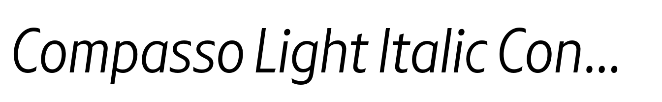 Compasso Light Italic Condensed